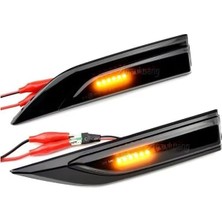 Str Store Vw Transporter T7 ve Caddy ile Uyumlu Dinamik LED Yan Çamurluk Sinyal Lambası - 2K5949101 - Siyah Lens, Arıza Lambası Yakmaz (Canbus), 1 Çift