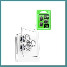 Trendexa iPhone 16 Pro Uyumlu Raze Metal Kamera Lens - Beyaz Mac