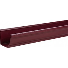 Galvaniz Eksiz Oluk – 33 cm Kesitli 0.50 mm – Bordo / 2 Metre