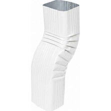 Kare Galvaniz S Oluk Dirseği – 0.40 mm - Beyaz