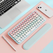 Str Store Fun+ Brown Switch Bluetooth Kablosuz Ingilizce Mekanik Q Klavye Rainbow