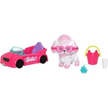 Barbie Kaniş Köpek ve Renk Değiştiren Cabrio Araba JMW94
