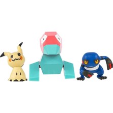 Pokemon Battle 3'lü Figür Seti Mimikyu Porygon Croagunk