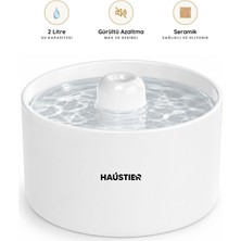 Str Store WF013 Otomatik Seramik Kedi Su Sebili,kedi Su Pınarı, 2lt Hazne,çok Katmanlı Filtrasyon,ultra Sessiz