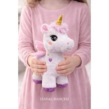 Hayal Bahçesi Kanatlı Boynuzlu Unicorn Pony Peluş Oyuncak 35 cm