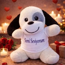 TCX Sevimli Peluş Köpek 25 cm Seni Seviyorum Tişörtlü