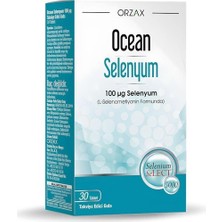 Orzax Ocean Selenyum 100 mcg 30 Tablet Türkiye Menşeli Takviye Edici Gıda