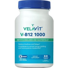 Velavit V-B12 1000 Takviye Edici Gıda 60 Tablet Çiğnenebilir Form  Vitamin