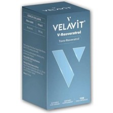 Velavit V-Resveratrol 120 Kapsül Vegan İçerik ile Türkiye Menşeli Doğal Besin Takviyesi