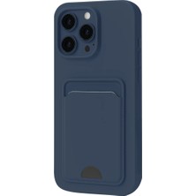 Apple iPhone 16 Plus Kılıf Kelvin Kartvizitli Silikon - Lacivert