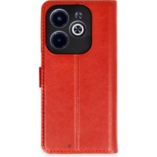 Infinix Hot 40 Kılıf Trend S Plus Kapaklı Kılıf - Kırmızı