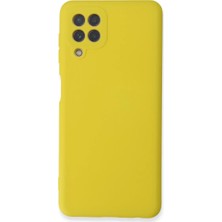 Samsung Galaxy A22 Kılıf Nano Içi Kadife Silikon - Sarı