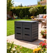 Divona Home Lojo Metal Dış Mekan Depolama Kulübesi( 138 cm (Genişlik) x 86 cm (Derinlik) x 116 cm (Yükseklik)