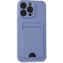 Apple iPhone 14 Pro Max Kılıf Kelvin Kartvizitli Silikon - Lila
