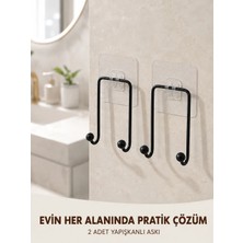 Epilons Bm 2'li Yapışkanlı Duvar Askısı Mutfak Banyo ve Ev Için Askılık