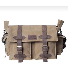 Old Cotton Cargo Büyük Boy Mumlu Kanvas Messenger Postacı Çanta 7156 Baltimore H36 W26 D11