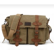 Old Cotton Cargo Büyük Boy Mumlu Kanvas Messenger Postacı Çanta 7156 Baltimore H36 W26 D11