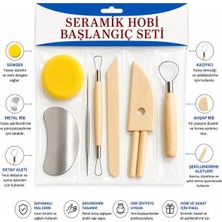Tombi-X 6 Parça Seramik Hobi Başlangıç Seti – Kil Şekillendirme, Çömlekçilik, Heykel ve Seramik Modelleme Aletleri