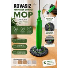 Emoev Kovasız Kendinden Sıkmalı Mikrofiber Mop El Değmeden Sıkılan Pratik Paspas