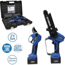 Tr HCS306XP + Lasercut 35XP Akülü Budama Seti, 21V 4000MAH, Çift Akülü Profesyonel Bahçe Bakı