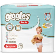 Giggles Natural Bebek Bezi Jumbo Paket Xl 34 Adet