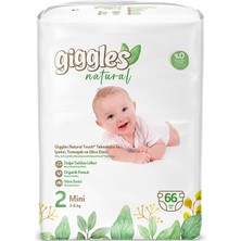 Giggles Natural Bebek Bezi Jumbo Paket Mini 66 Adet