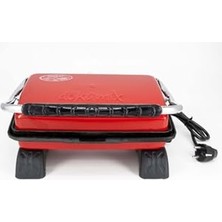 Kadıoğlu Ticaret Demir Döküm Kırmızı 1800 W 4-6 Dilim Ev-Sanayi-Büfe Tipi Tost Makinası ve Izgara