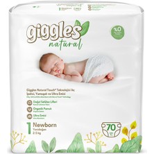 Giggles Natural Bebek Bezi Jumbo Paket Yenidoğan 70 Adet