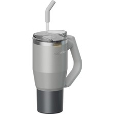 Tr Vagonlife Tumbler 950ML Pipetli/pipetsiz Kullanım Fonksiyonel Kulplu Paslanmaz Çelik Termos (Gr