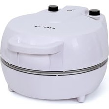 Kadıoğlu Ticaret ® Taş Fırın Lahmacun Makinesi, Çıkarılabilir 30 cm Doğal Taş Pişirme Yüzeyi, Siyah, 400°C Termostat, Alt-Üst Isıtma, 1200W (Beyaz)