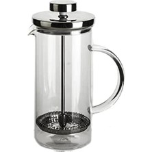 Kadıoğlu Ticaret French Press Silver Gümüş Renk 600 ml Cam Tekli Çay Kahve Demleme Sofra Mutfak Ürünü