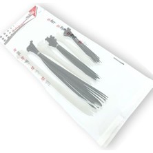 Kadıoğlu Ticaret Plastik Kablo Bağı, 250-300-380 mm x 4.8 Mm, Siyah ve Beyaz, 120 Adet Set, Iç/dış Mekan