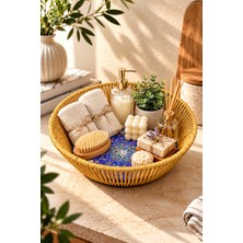 Yzhome Rattan Plastik Çini Desen Ekmeklik Sepet Düzenleyici Organizer 26*7cm