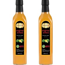 Kadıoğlu Ticaret Enginar Sirkesi 500 ml x 2 Adet Doğal Fermantasyon Içilebilir Katkısız Cam Şişe