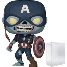 Pop Marvel: What If? - Zombi Kaptan Amerika Funko Pop! Vinil Figür (Uyumlu Pop Box Koruyucu Kılıf