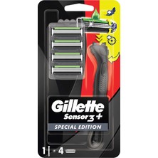 Gillette Sensor3+ Special Edition 4'lü Yedek Bıçağı Başlıklı Tıraş Makinesi