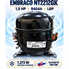 Embraco NT2212GK 1,5 Hp R404A Hermetik Kompresör – 1373 Watt – Slovakya Üretimi