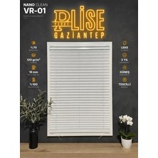 Plise Perde Gaziantep Nano Clean Plise Perde Vr-01 Beyaz Kancalı Cam Balkon ve Pencere Perdesi
