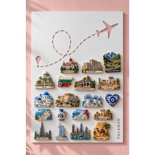 Palamar Dekoratif Turhan Metal Beyaz 50 x 70 cm Magnet Biriktirme Panosu (Mıktanıs Hediyeli) , Not ve Anı Biriktirme Panosu