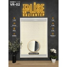 Plise Perde Gaziantep Honeycomb Petek Plise Perde Vr-02 Krem Kancalı Cam Balkon ve Pencere Perdesi