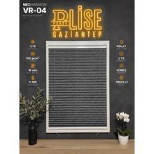 Plise Perde Gaziantep Neo Fashion Plise Perde Vr-04 Antrasit Kancalı Cam Balkon ve Pencere Perdesi