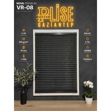 Plise Perde Gaziantep Nova Premium Plise Perde Vr-08 Siyah Kancalı Cam Balkon ve Pencere Perdesi