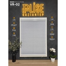 Plise Perde Gaziantep Nano Insulation Plise Perde VR-02 Gri Vidalı Montaj Cam Balkon ve Pencere Perdesi Ölçüye Özel Isı Kesici %75 Kapatma