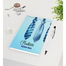 BK Gift Kişiye Özel Canım Babam Tasarımlı Beyaz Defter Kalem Seti - Model 4