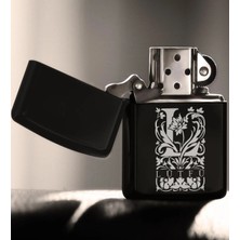BK Gift Kişiye Özel L Harfli Benzinli Siyah Metal Çakmak (Model 2)