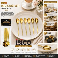 Shopwave 60 Parça Gold Tatli Kaşik Seti̇ 13CM - 1 Paket Içi̇nde 6 Adet Vardir - 10 Paket Gönderi̇li̇r (5047)