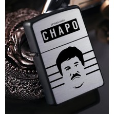 BK Gift Kişiye Özel El Chapo Benzinli Siyah Metal Çakmak - 2