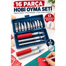 BENCEAL 16 Parça Hobi Gravür Ahşap Heykel Çömlek Oyma Şekil Verme Maket Bıçak Neşter Seti