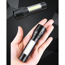 El Feneri 2500 Lümen USB Şarjlı Uzun Menzilli