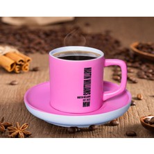 Bk Gift Kişiye Özel Tarihli Isimli Mat Pembe Renk Türk Kahvesi Fincanı-9 Renkli Türk Kahvesi Fincanı, Arkadaşa Hediye, Anneye Hediye, Kahve Fincanı